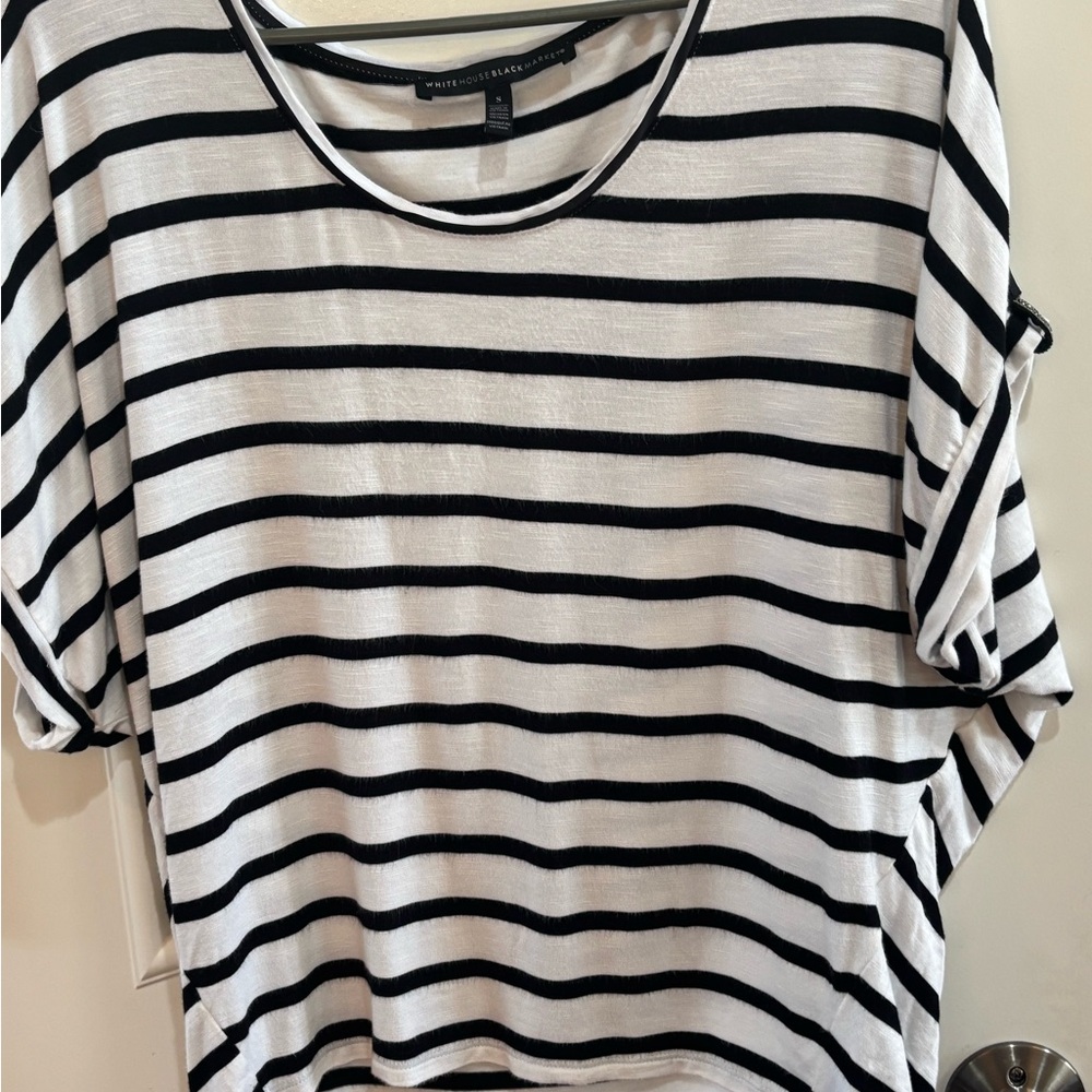 White House Black Market Striped Women's Top